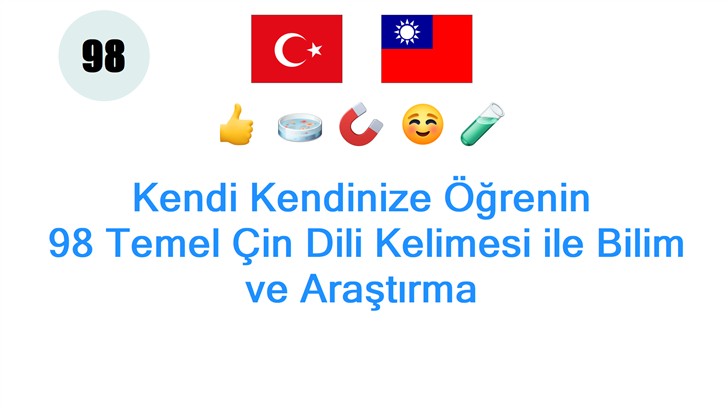 Kendi Kendinize Öğrenin: 98 Temel Çin Dili Kelimesi ile Bilim ve Araştırma